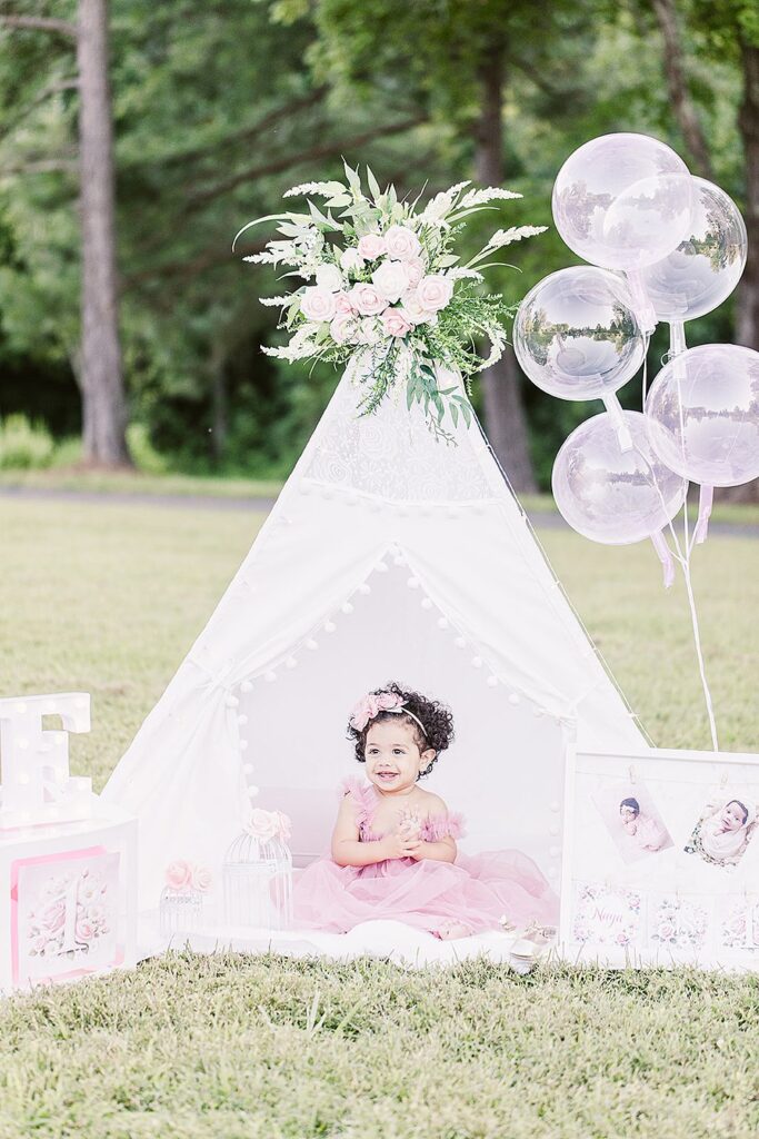 Smash the Cake Session to Celebrate a First Birthday; Clara Farag Photography; natural light photographer Raleigh, NC;