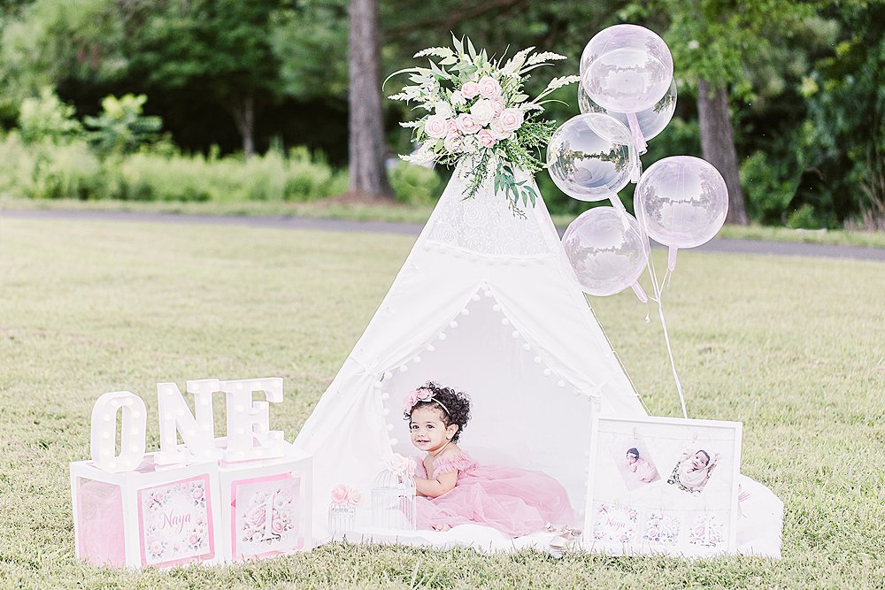 Smash the Cake Session to Celebrate a First Birthday; Clara Farag Photography; natural light photographer Raleigh, NC;