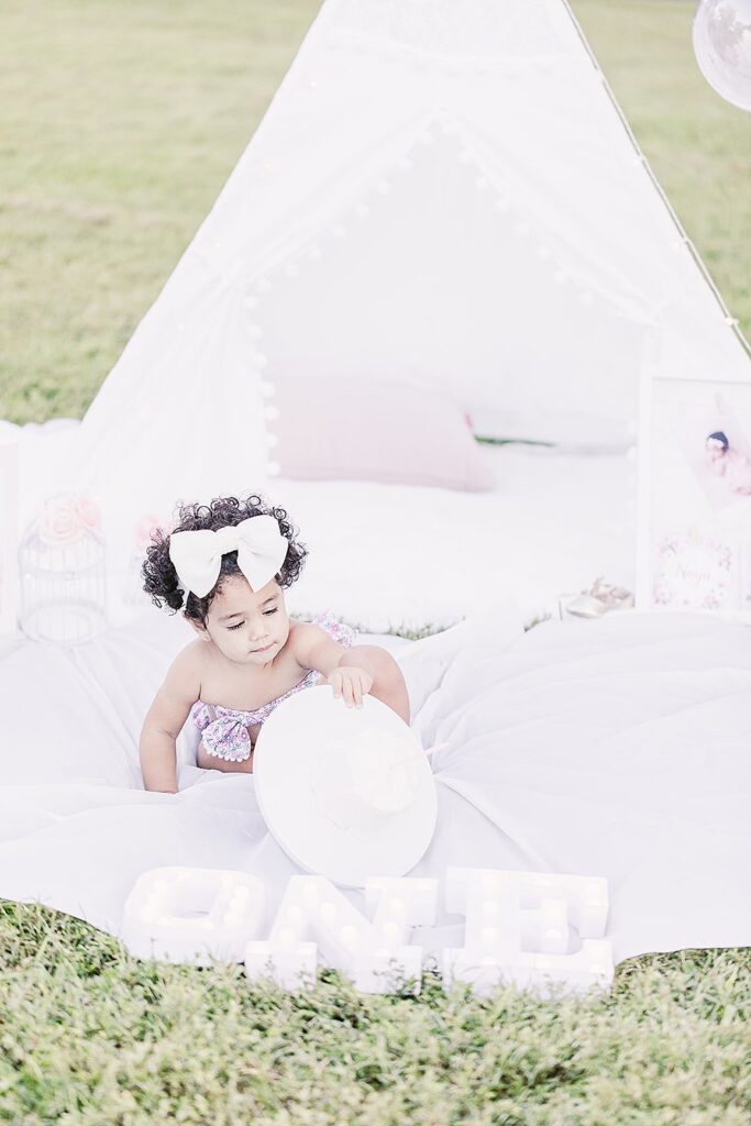 Smash the Cake Session to Celebrate a First Birthday; Clara Farag Photography; natural light photographer Raleigh, NC;